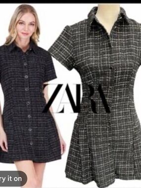 NWT ZARA Tweed Mini Dress